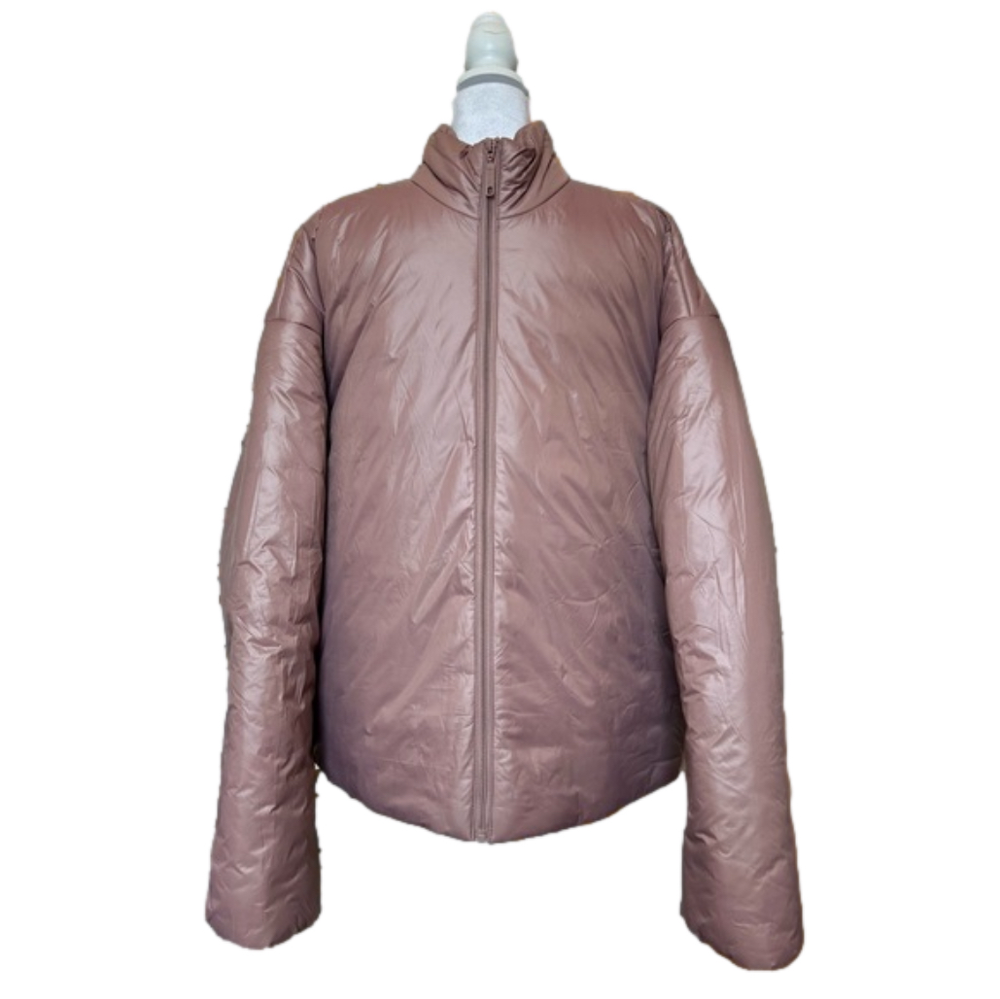 Standard Cloth Mauve Size Medium Channel-less Puffer Jacket Boxy Oversized